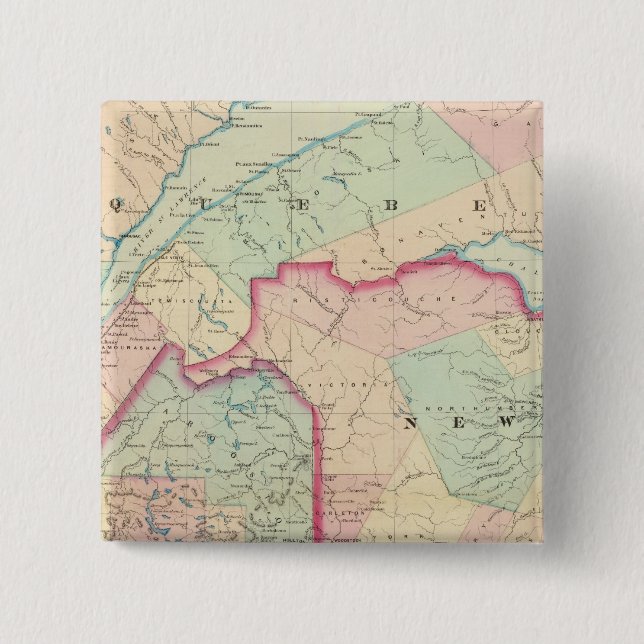 Badge Carré 5 Cm Maine, NB (Devant)