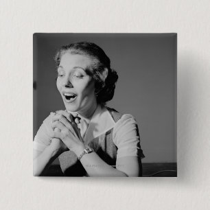 Badge Carré 5 Cm Mains étreintes