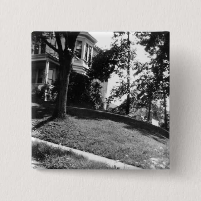 Badge Carré 5 Cm Maison de Horatio Alger dans Natick, le (Devant)