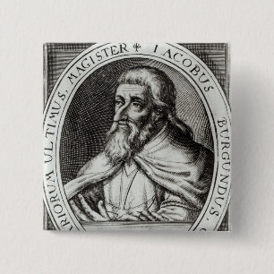 Badge Carré 5 Cm Maître de Jacques de Molay des chevaliers Templar