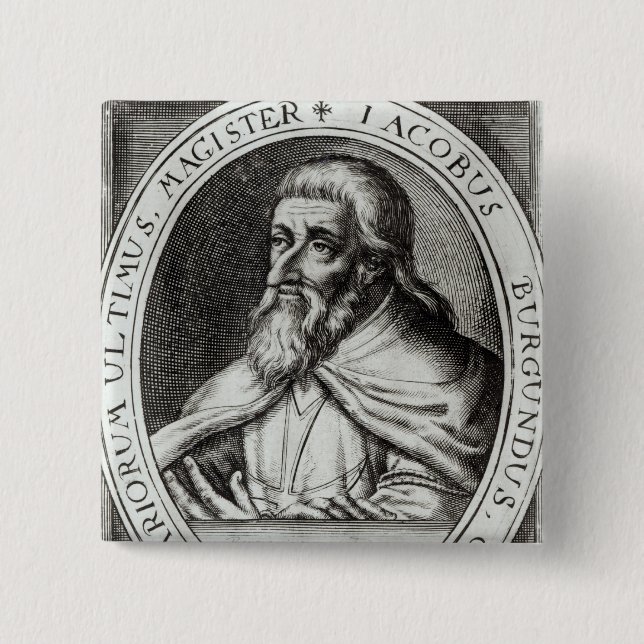 Badge Carré 5 Cm Maître de Jacques de Molay des chevaliers Templars (Devant)