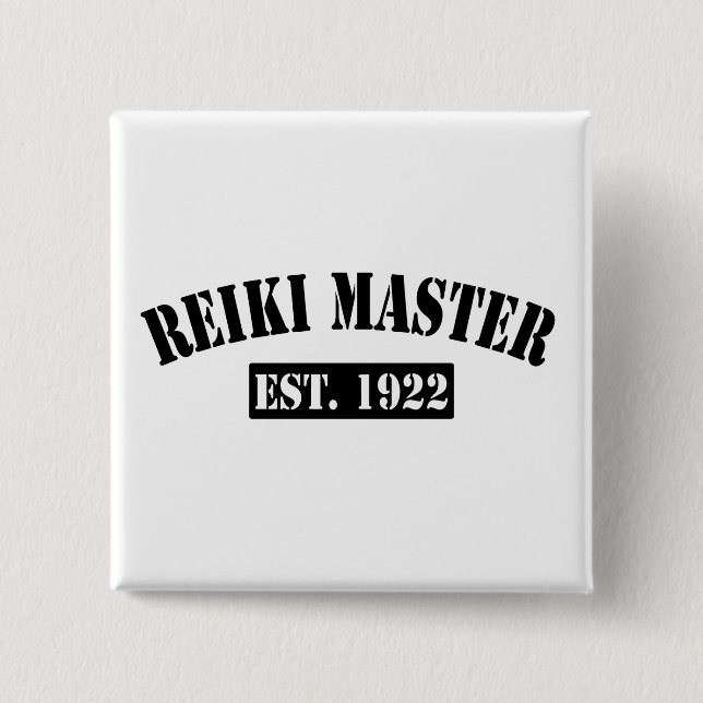 Badge Carré 5 Cm Maître Reiki (Devant)