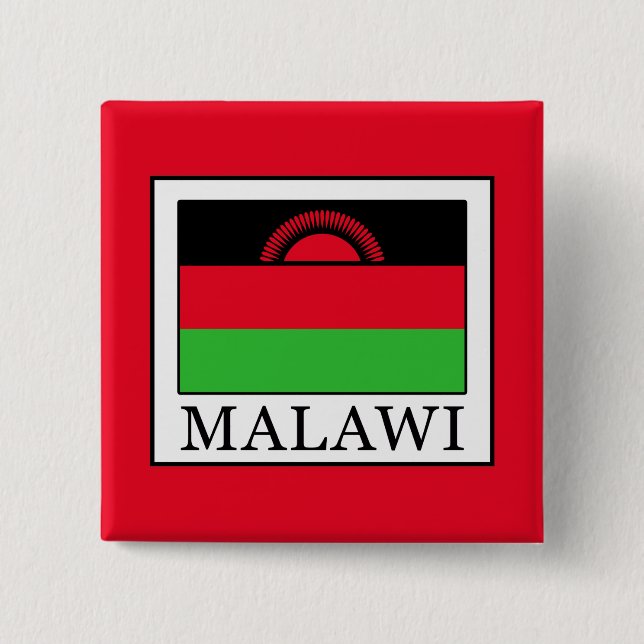 Badge Carré 5 Cm Malawi (Devant)