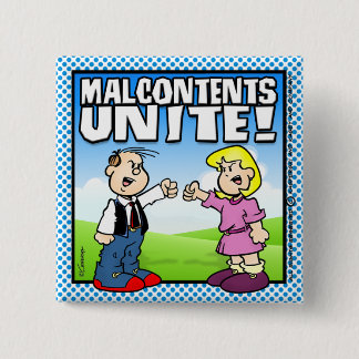 Badge Carré 5 Cm Malcontent Unite