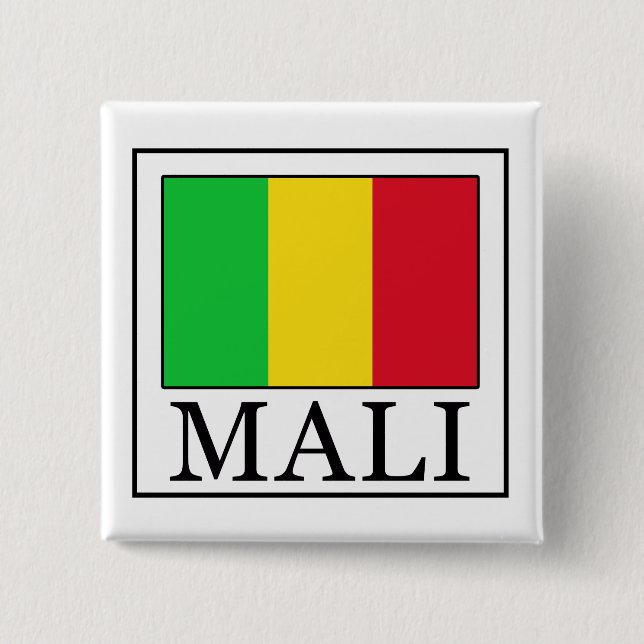 Badge Carré 5 Cm Mali (Devant)