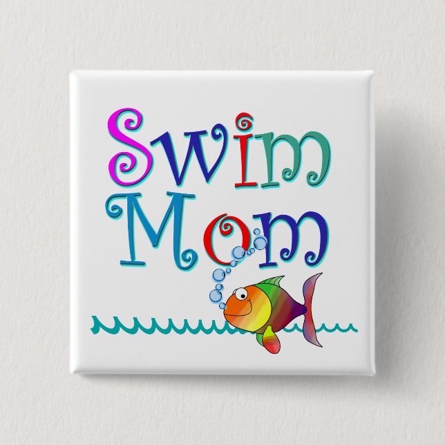 Badge Carré 5 Cm Maman de bain (Devant)
