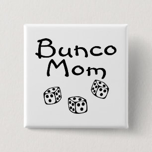 Badge Carré 5 Cm Maman de Bunco