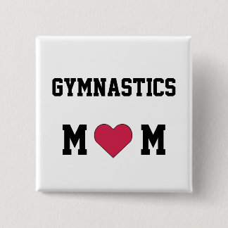 Badge Carré 5 Cm Maman de gymnastique