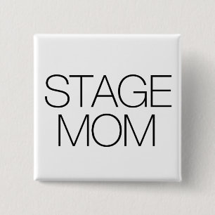 Badge Carré 5 Cm Maman de scène