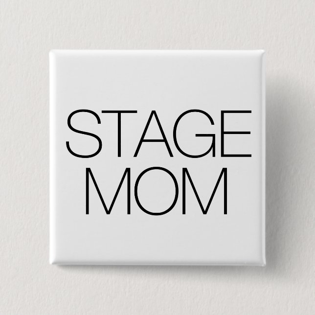 Badge Carré 5 Cm Maman de scène (Devant)