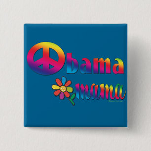 Badge Carré 5 Cm Maman d'Obama