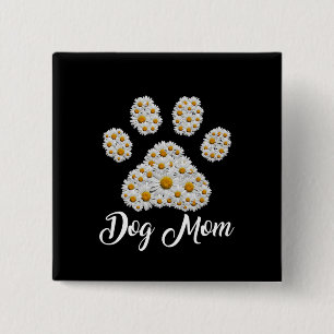 Badge Carré 5 Cm Maman Meilleure mère de chien de tous les temps An