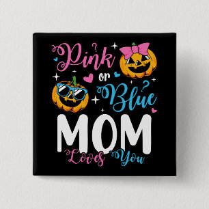 Badge Carré 5 Cm Maman Rose Ou Bleue Vous Aime Citrouille Bébé Carr