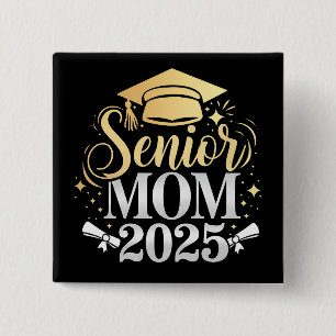 Badge Carré 5 Cm Maman senior 2025 Famille de remise des diplômes F