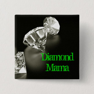 Badge Carré 5 Cm Maman Square de diamant
