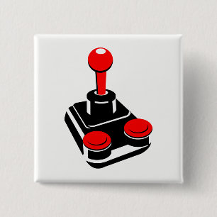 Badge Carré 5 Cm Manette de jeu