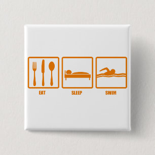 Badge Carré 5 Cm Mangez le bain de sommeil