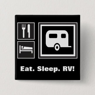 Badge Carré 5 Cm Mangez. Sommeil. Rv !
