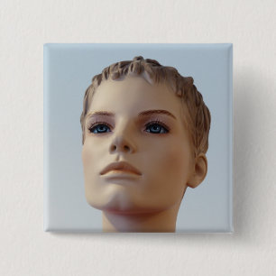 Badge Carré 5 Cm Mannequin - Bouton Carré