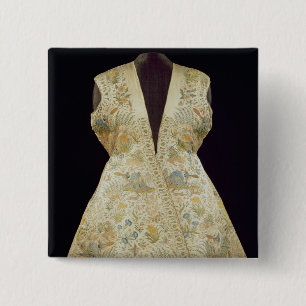 Badge Carré 5 Cm Manteau de chasse de satin brodé avec des soies
