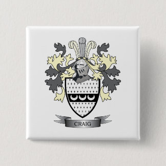 Badge Carré 5 Cm Manteau de crête de famille de Craig des bras