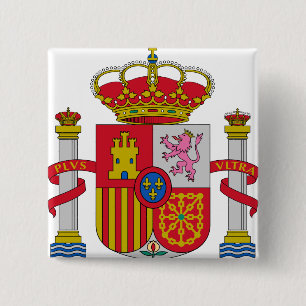 Badge Carré 5 Cm Manteau de l'Espagne de détail de bras