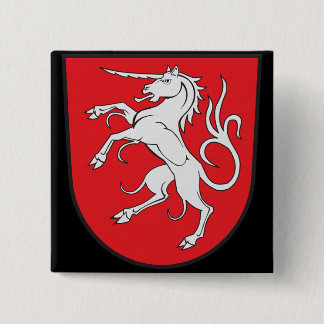 Badge Carré 5 Cm Manteau de licorne des bras - Schwabisch Gmund