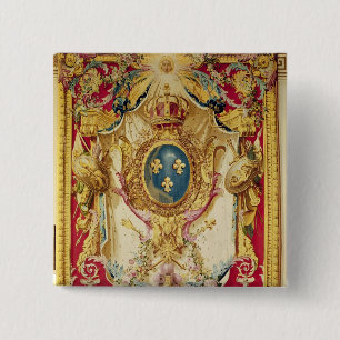 Badge Carré 5 Cm Manteau des bras de la famille royale française