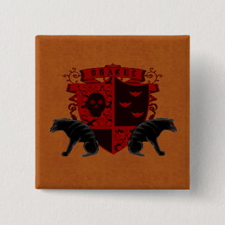 Badge Carré 5 Cm Manteau héraldique gothique de Dracula de talent