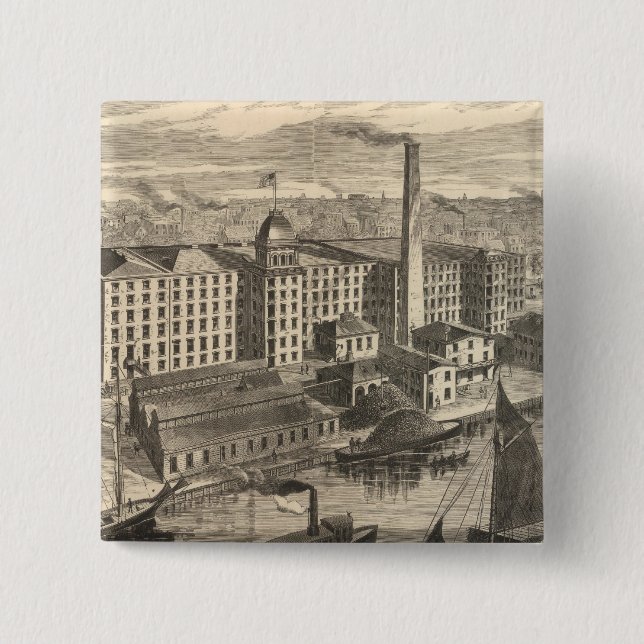 Badge Carré 5 Cm Manufacture du coton à bascule ONT de Clark (Devant)