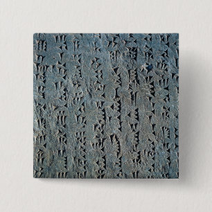 Badge Carré 5 Cm Manuscrit cunéiforme