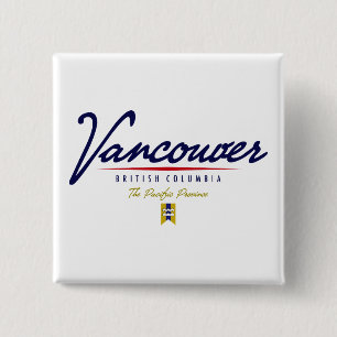 Badge Carré 5 Cm Manuscrit de Vancouver