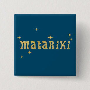 Badge Carré 5 Cm Maori de Nouvelle-Zélande - Matariki Étoiles 1