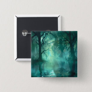 Badge Carré 5 Cm Marais vert déplaisant