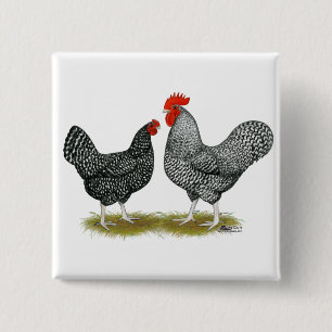 Badge Carré 5 Cm Marans : Paire de cacao