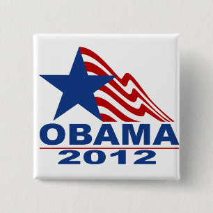Badge Carré 5 Cm Marchandises d'Obama 2012