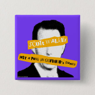 Badge Carré 5 Cm Marcheur de Scott juste un punk dans le pantalon
