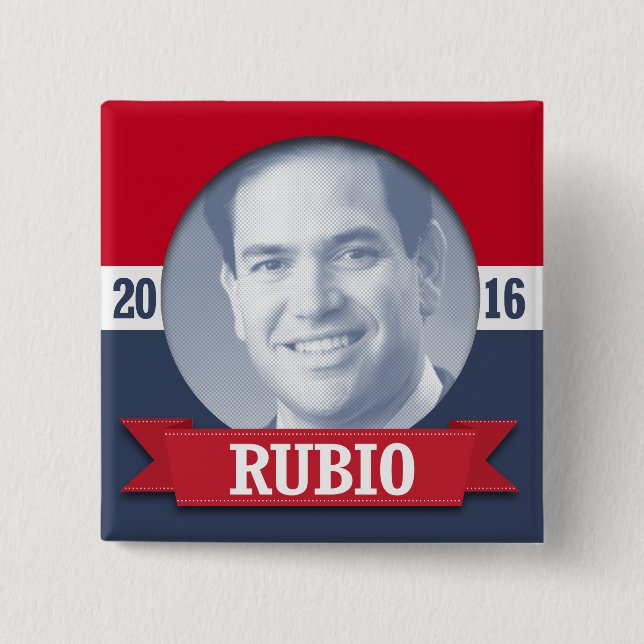 Badge Carré 5 Cm Marco Rubio 2016 (Devant)