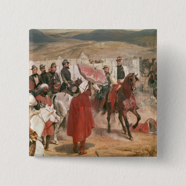 Badge Carré 5 Cm Maréchal Thomas Bugeaud et colonel Joseph (Devant)