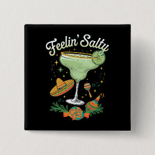 Badge Carré 5 Cm Margarita Salée Drôle Sentiment Cinco De Mayo