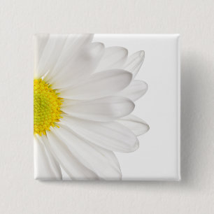 Badge Carré 5 Cm Marguerites customisées par arrière - plan de