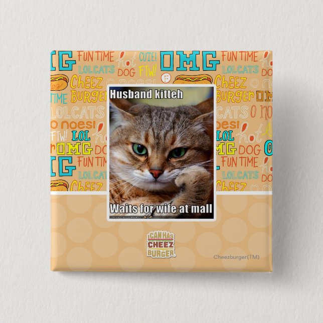 Badge Carré 5 Cm Mari Kitteh (Devant)
