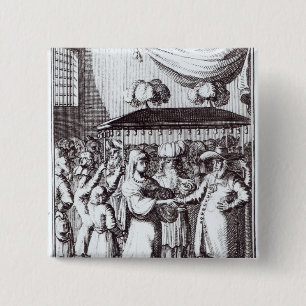 Badge Carré 5 Cm Mariage juif