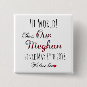 Badge Carré 5 Cm Mariage royal Meghan Markle Prince Harry 19 mai