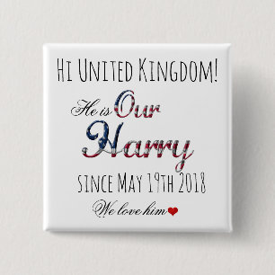 Badge Carré 5 Cm Mariage royal Meghan Markle Prince Harry 19 mai