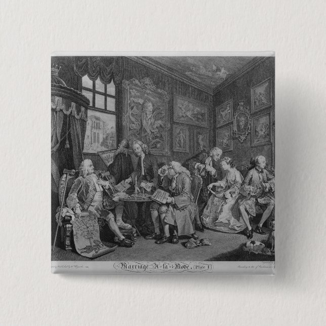 Badge Carré 5 Cm Mariage un mode de La (Devant)