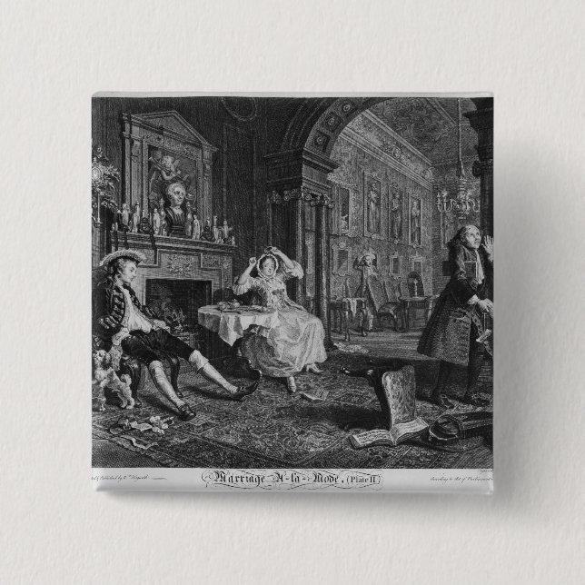 Badge Carré 5 Cm Mariage un mode de La (Devant)