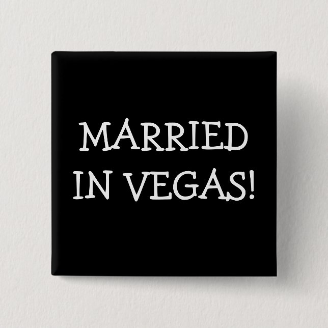 Badge Carré 5 Cm Marié à Vegas (Devant)