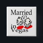 Badge Carré 5 Cm Marié à Vegas (matrices)<br><div class="desc">Marié à Vegas (matrices)</div>