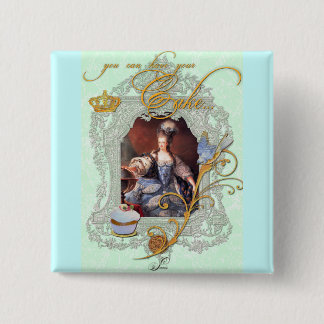 Badge Carré 5 Cm Marie Antoinette Cupcake et Bluebird